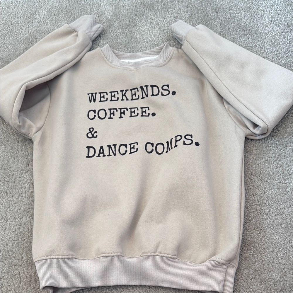 beige dance mom sweater